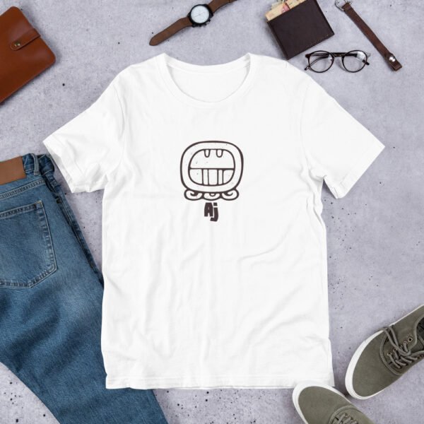 Aj’ Nahual Cane or Staff, Unisex T-Shirt – Guatemalan Mayan Glyph Collection | Wearable Ancestral Art - Image 9