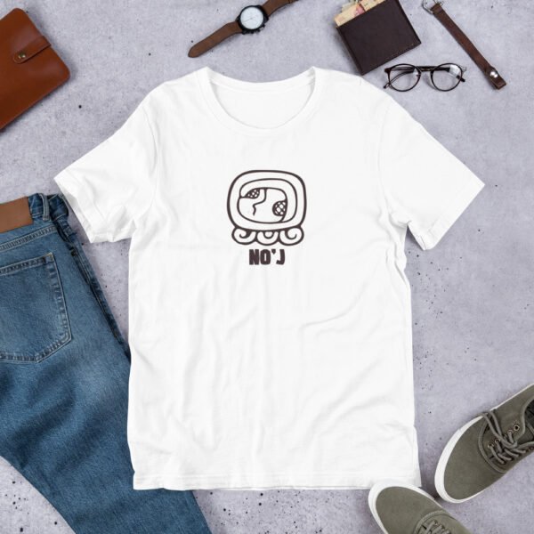 No’j or “woodpeckert” Nahual Unisex T-Shirt – Guatemalan Mayan Glyph Collection | Wearable Ancestral Art - Image 9
